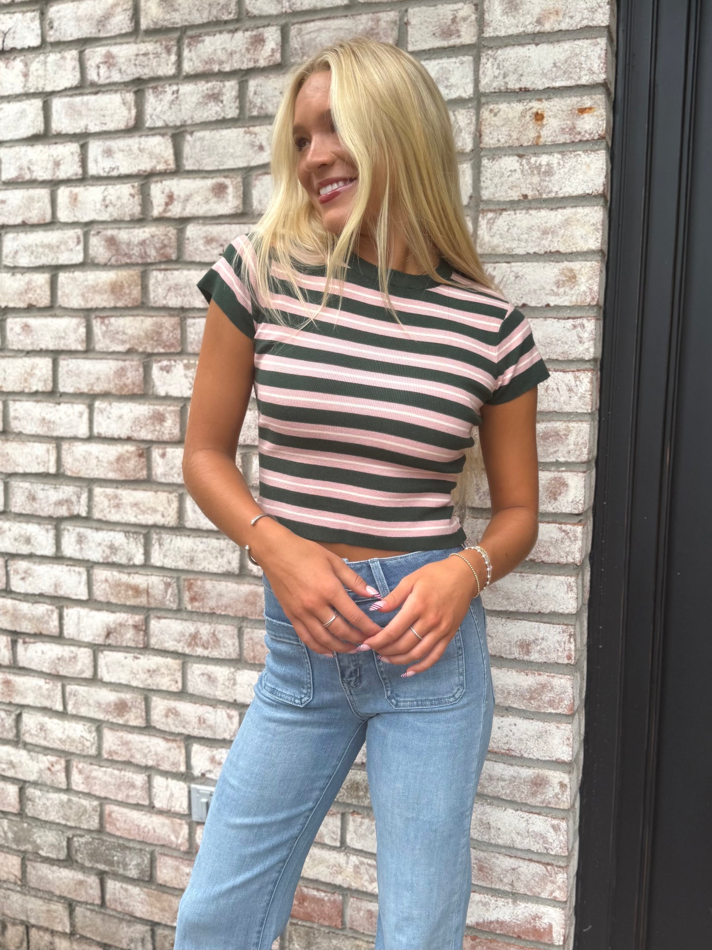 Multi Striped Baby Tee (2 colors)