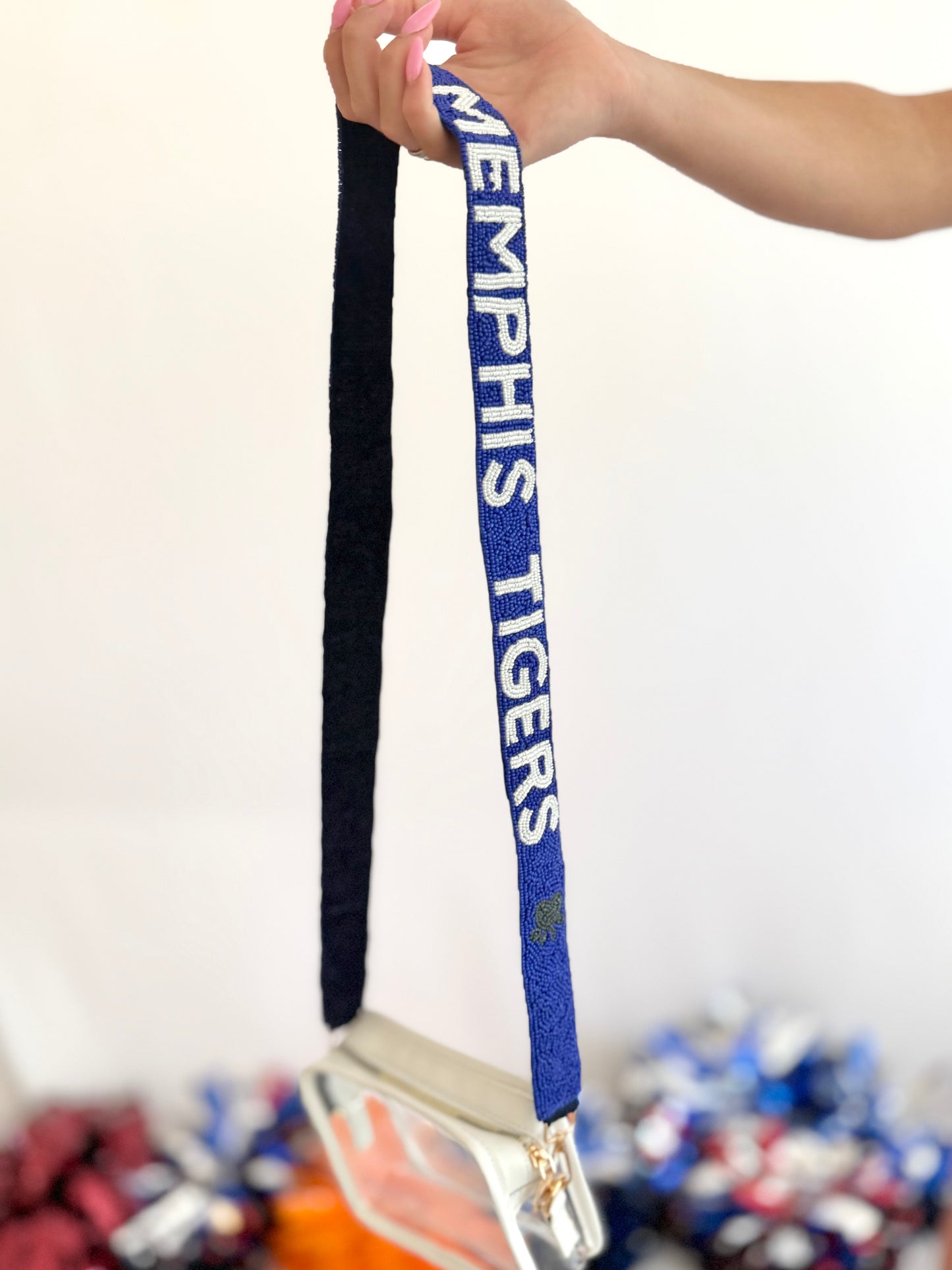 MEMPHIS TIGERS Beaded Purse Strap