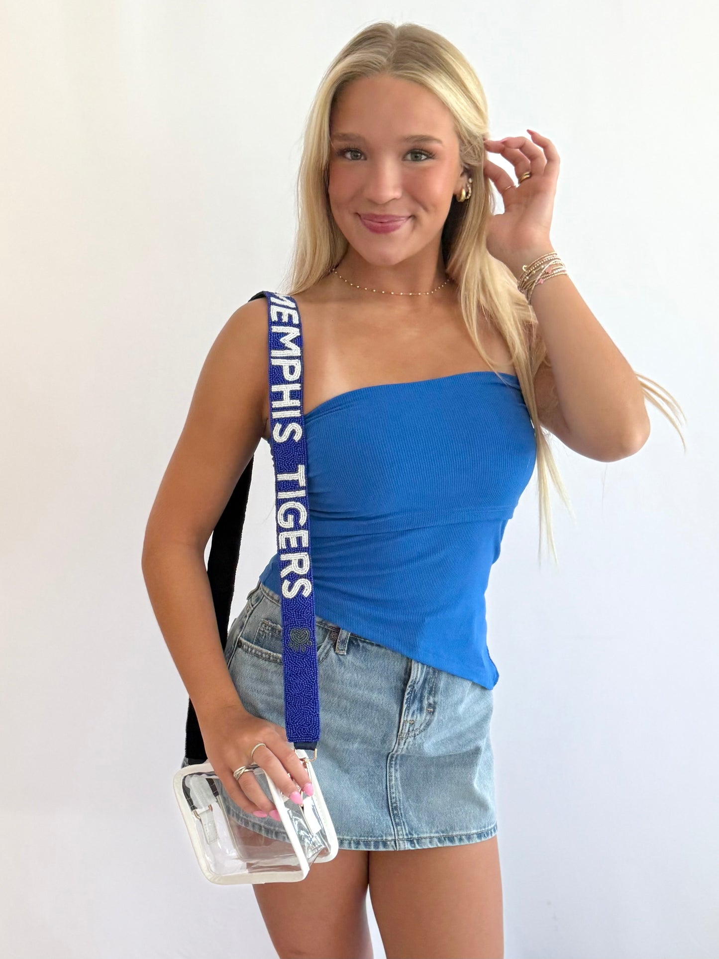 MEMPHIS TIGERS Beaded Purse Strap