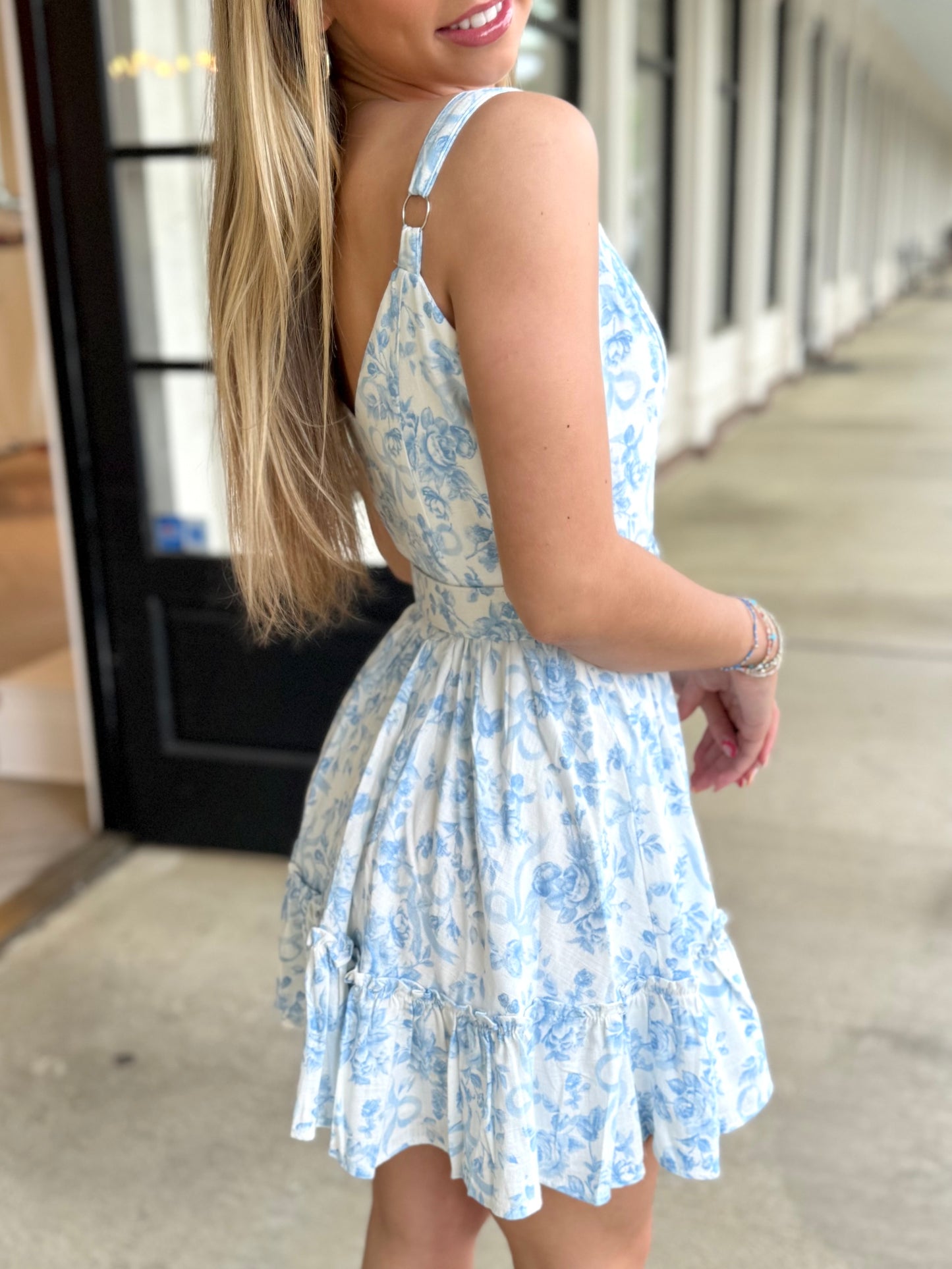 Ribbon Floral Back Belt Mini (2 colors)