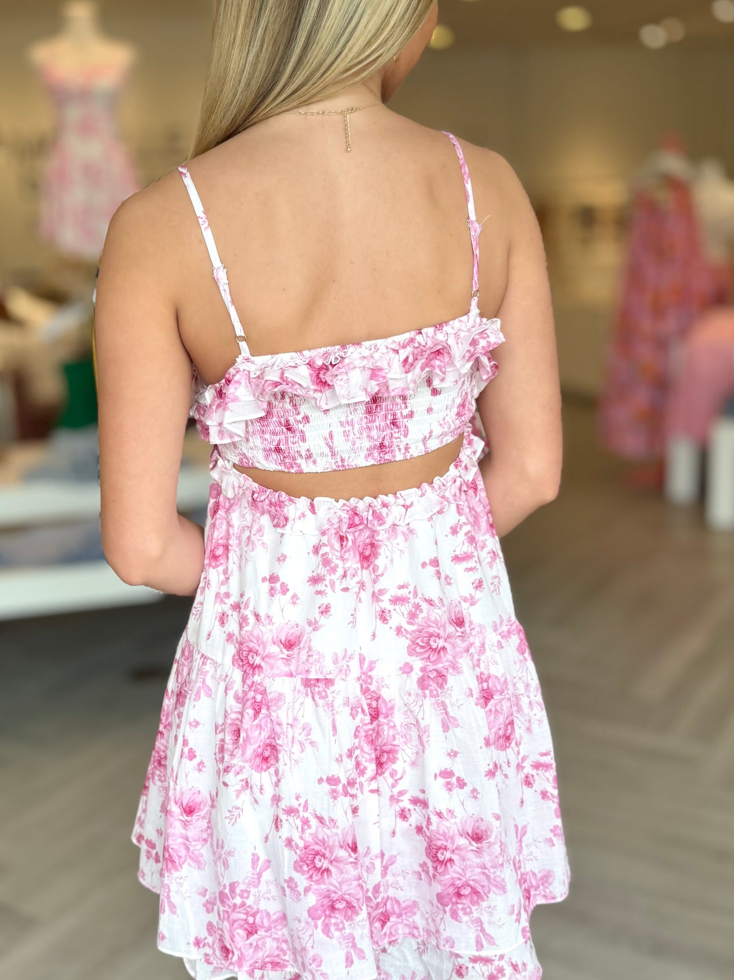Pastel Floral Back Cut-Out Mini (2 colors)