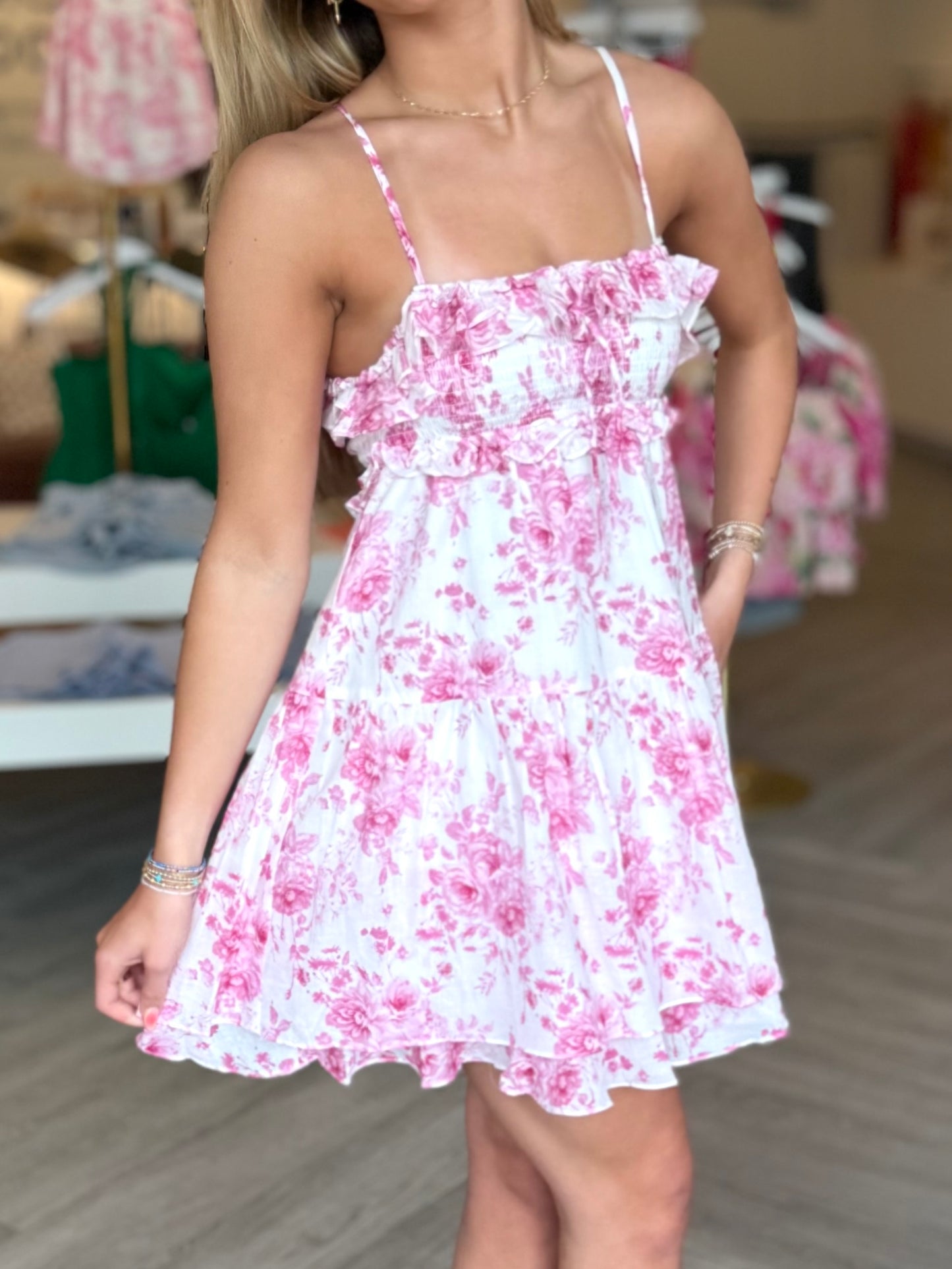 Pastel Floral Back Cut-Out Mini (2 colors)