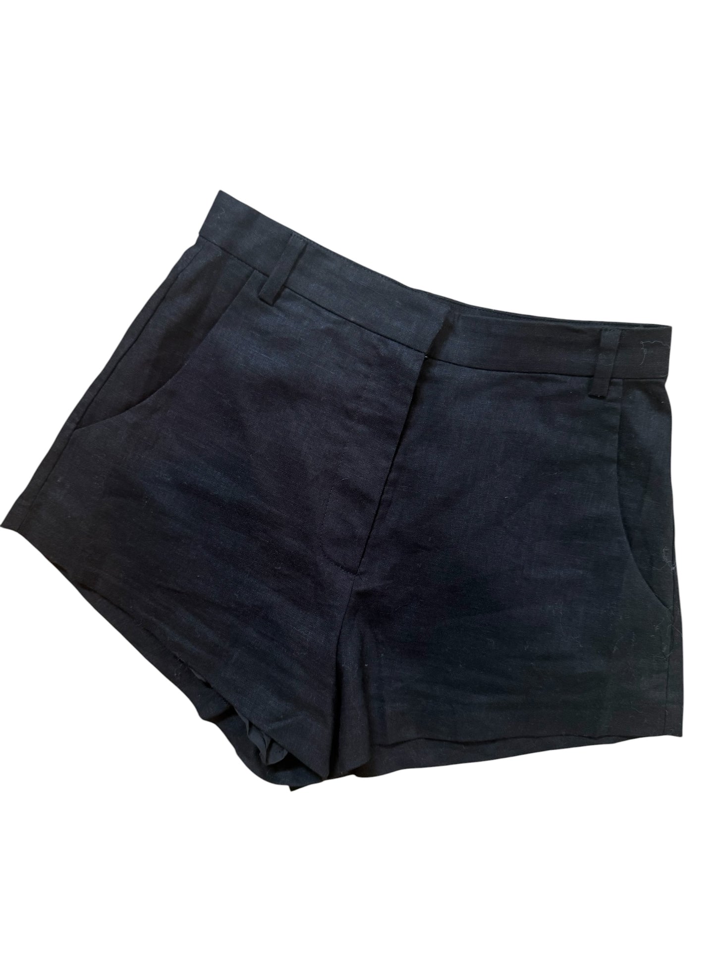 Black Linen Shorts