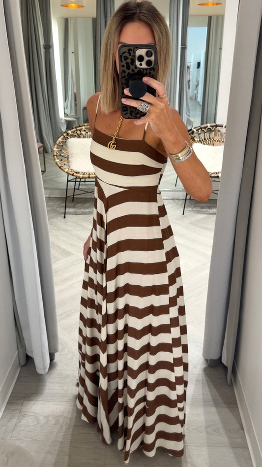 Brown Stripe Maxi