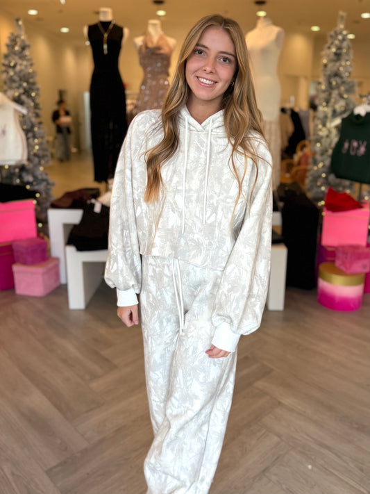 Light Camo Cropped Hoodie