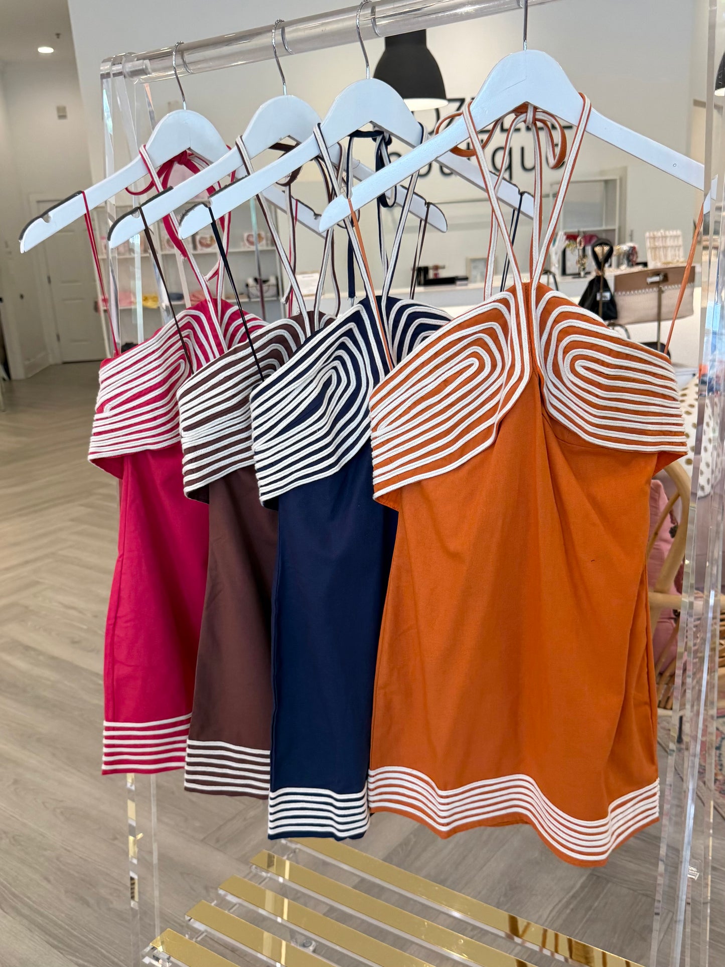 Tailgate Halter Mini Dress (4 colors)