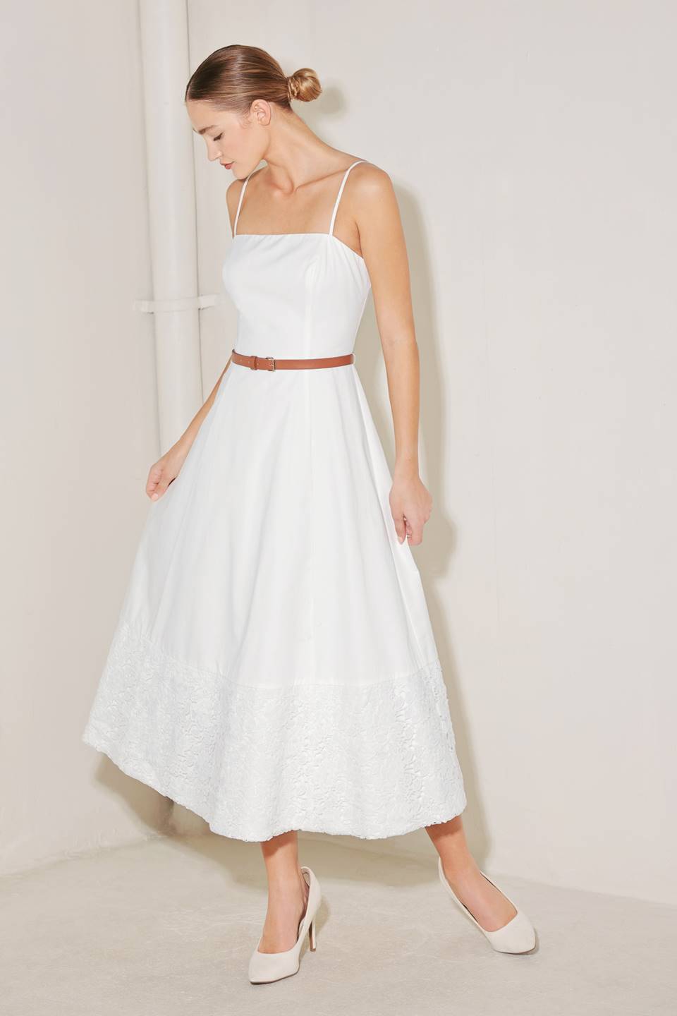 White Lace Bottom Midi LARGE White Lace Bottom Midi LARGE
