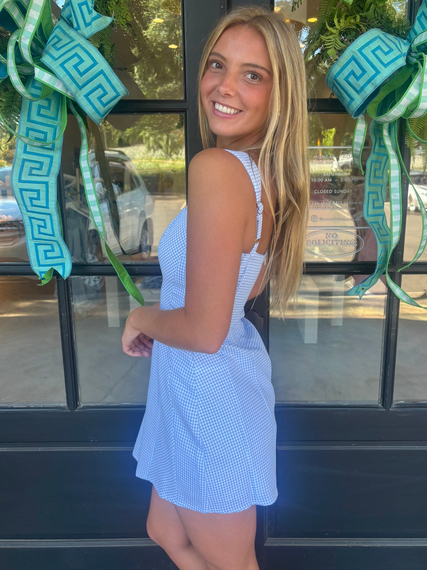 Diamond Check Romper (2 colors)