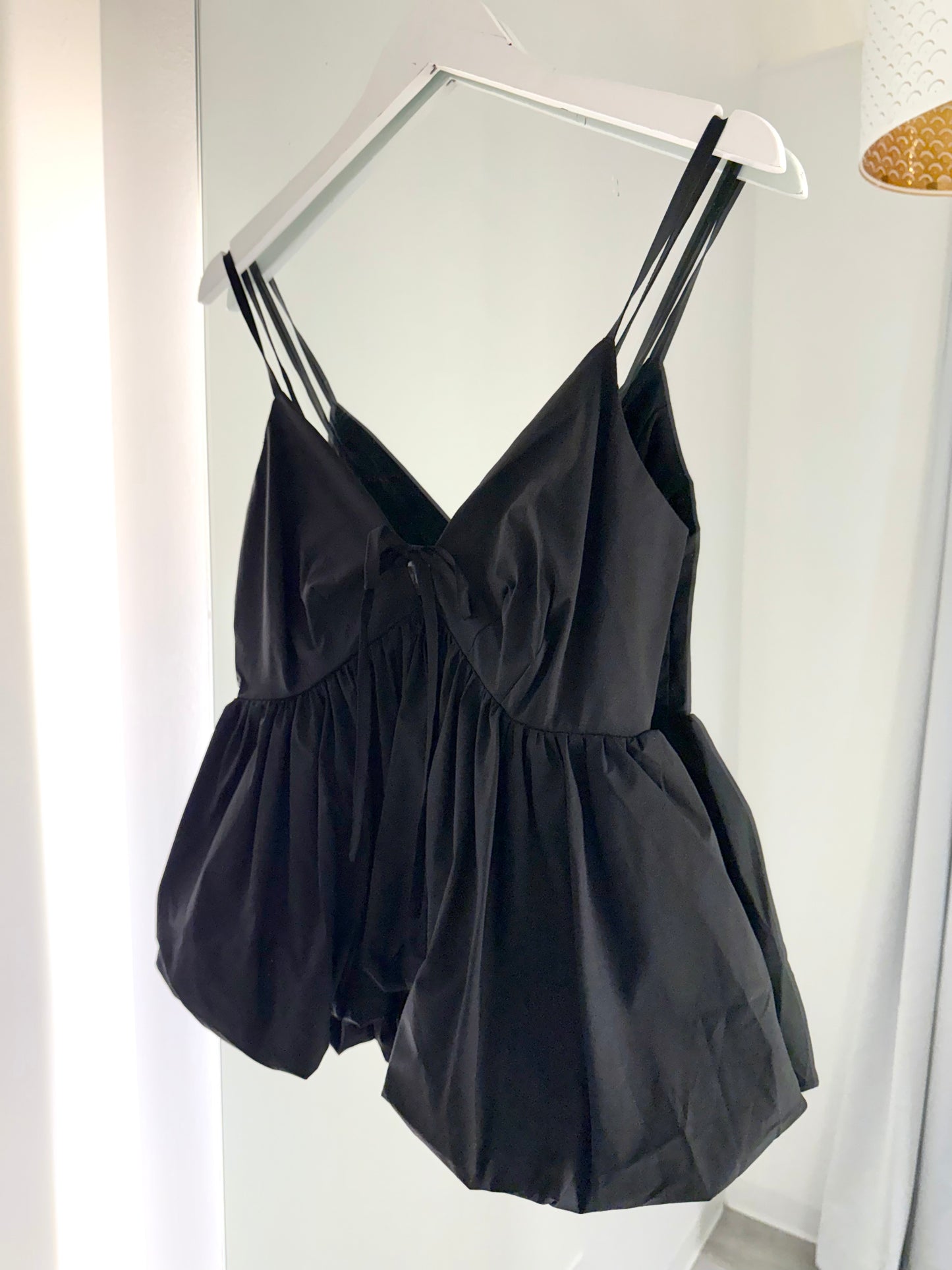 Puff Bottom Tie Front Cami (2 colors)