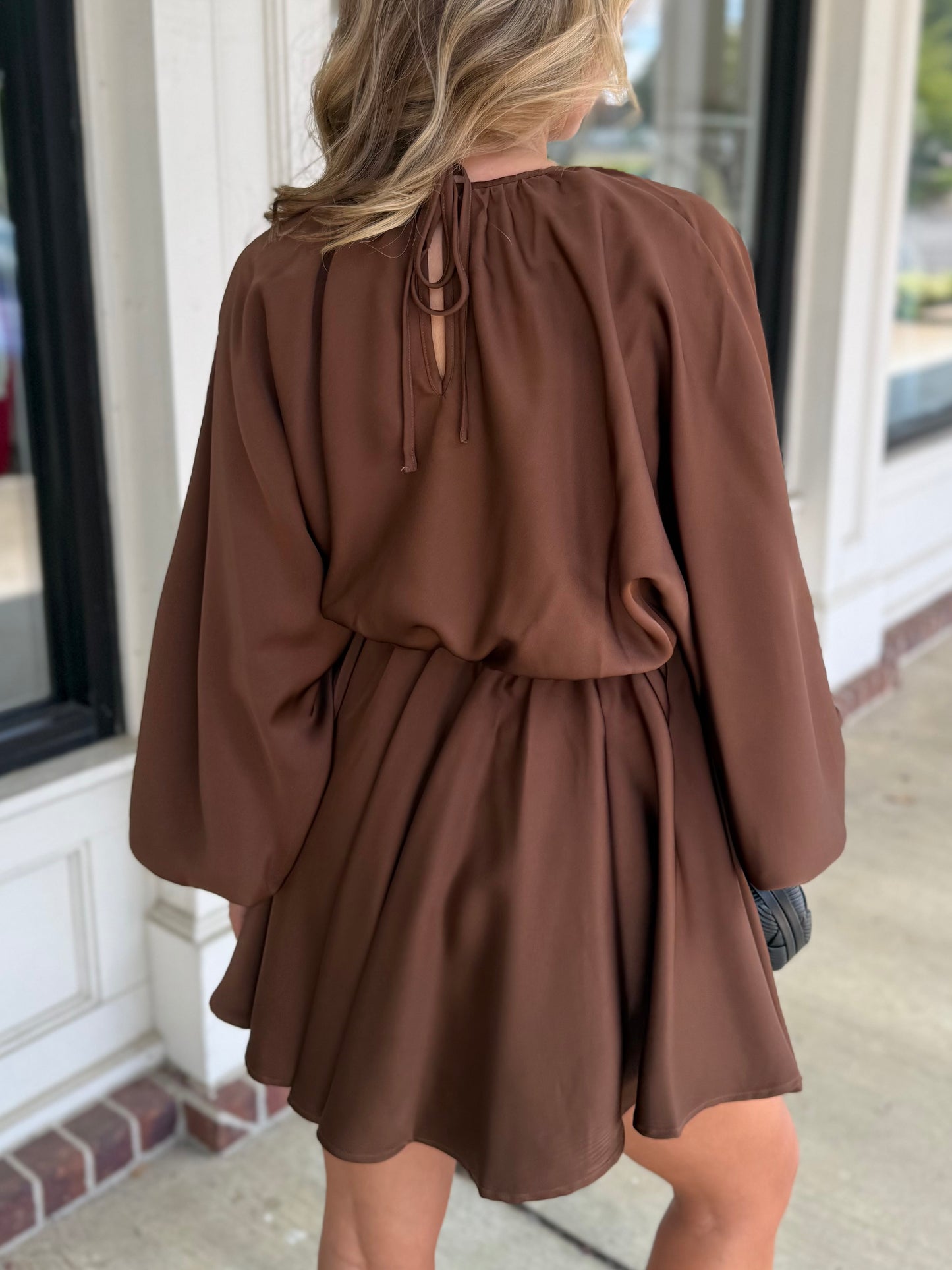 Chocolate Puff Sleeve Mini
