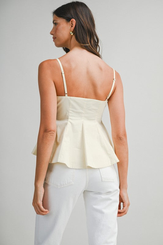 Soft Yellow Flare Top