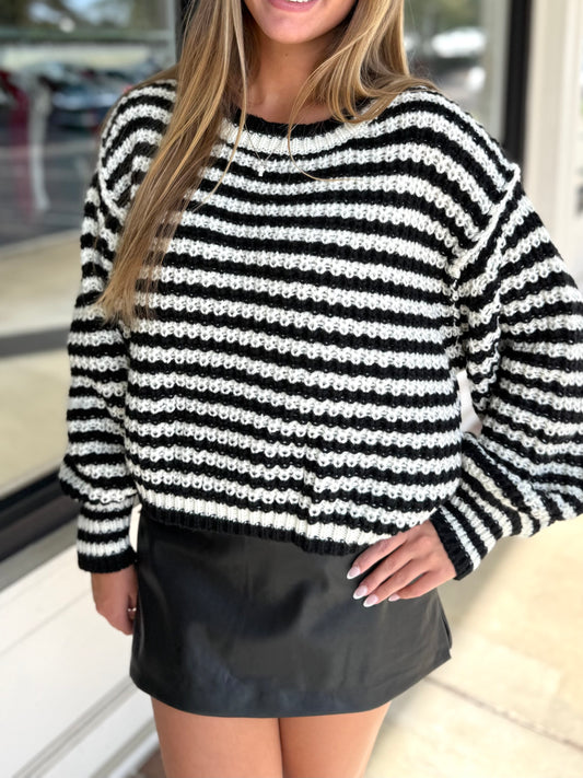 Black/White Striped Sweater