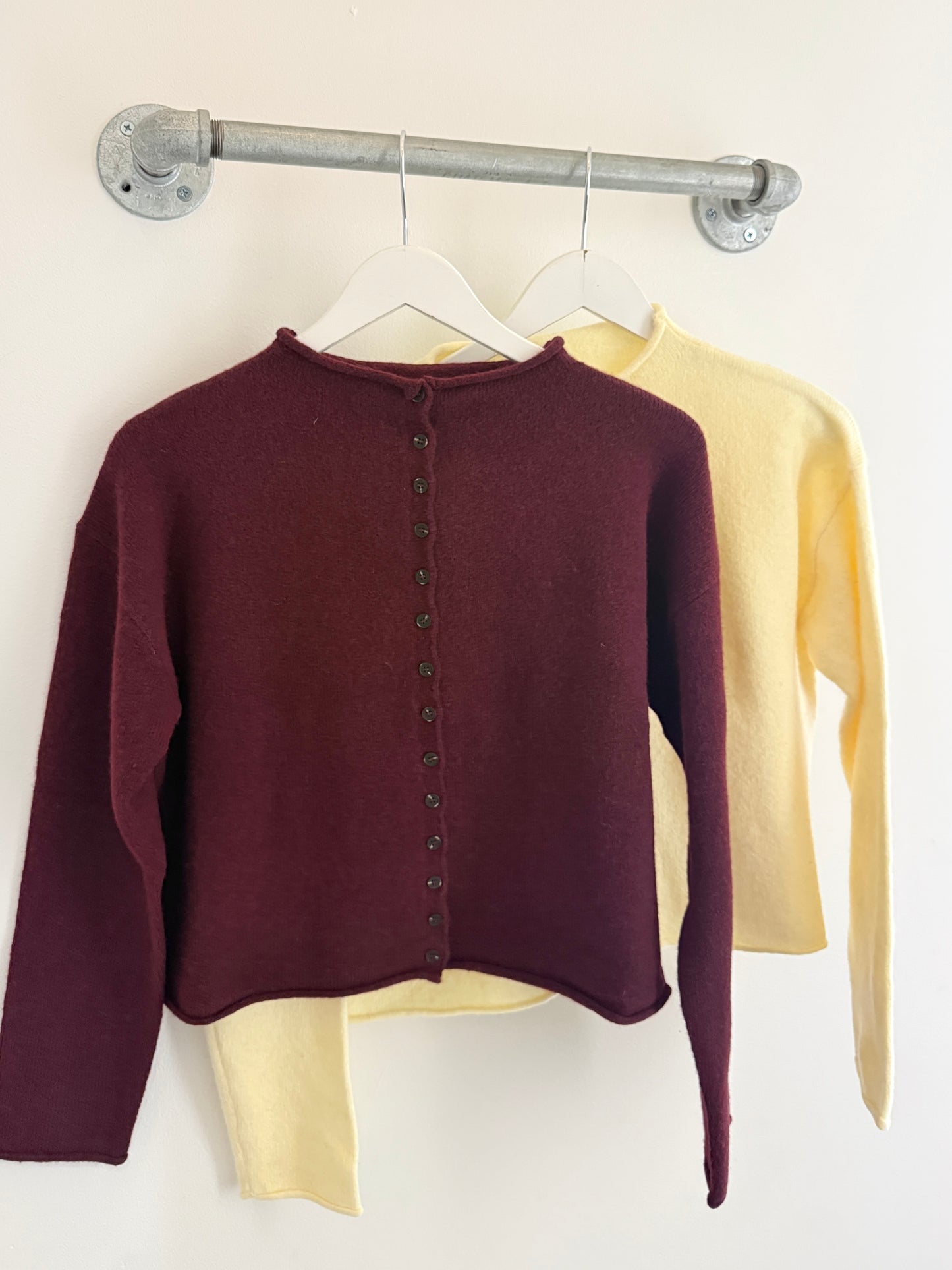 Raw Edge Mock Cardigan (2 colors)