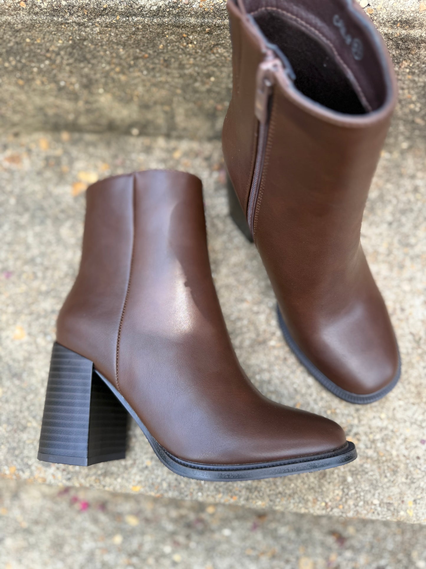 Makalyn Round Leather Bootie (3 colors)