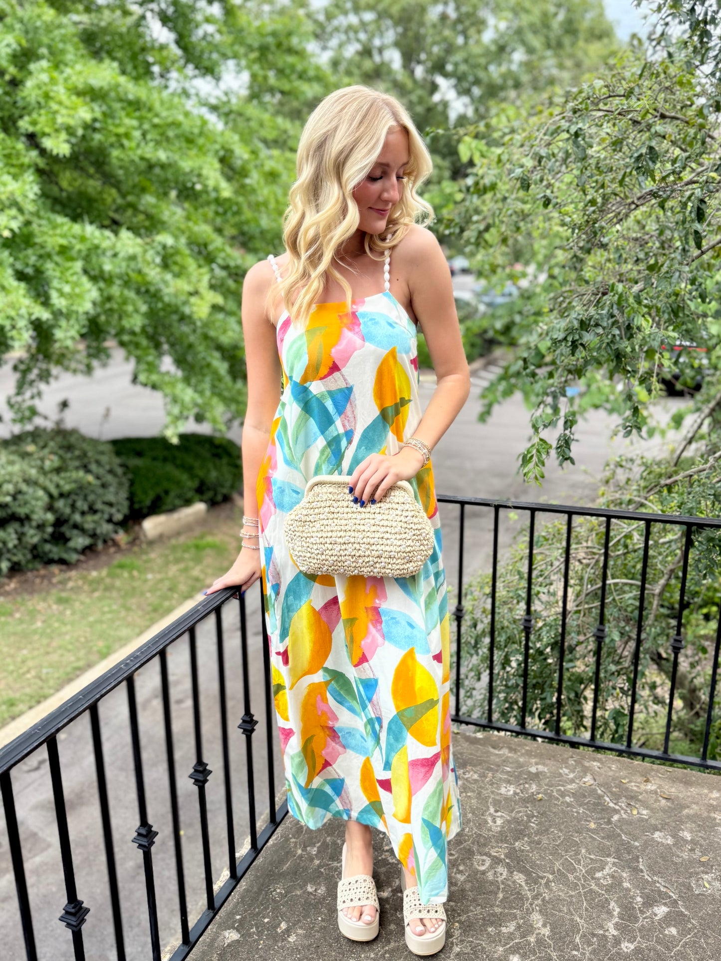 Tiedye Tropic Beaded Maxi