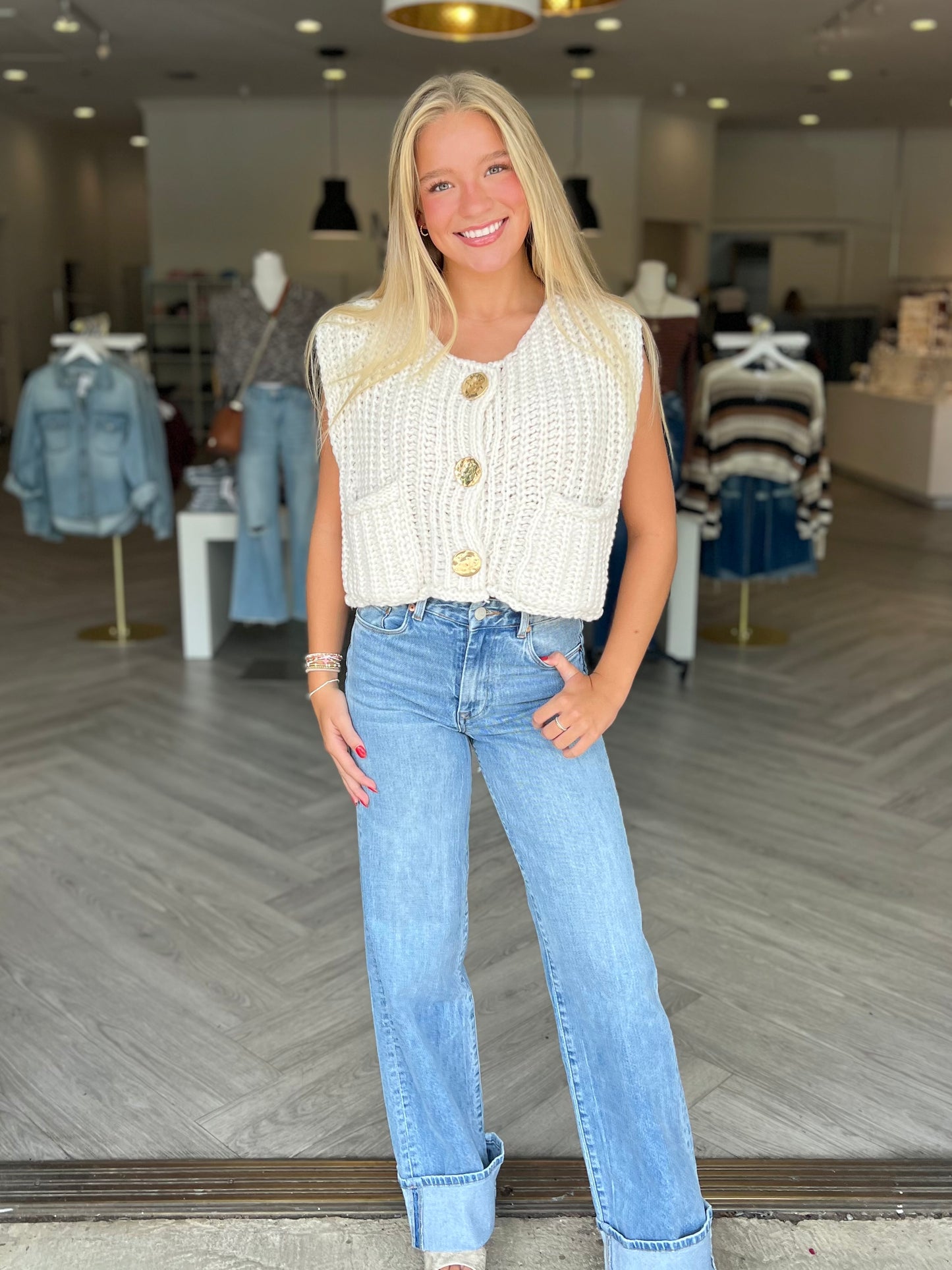 Gold Medallion Sweater Vest