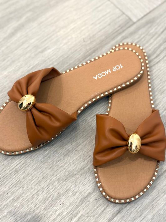 Gold Grommet Sandal