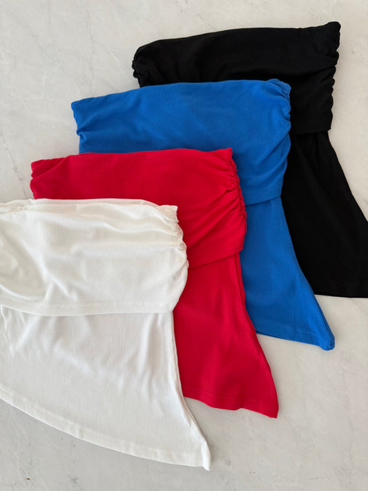 Cinched Side Tube Top (4 colors)