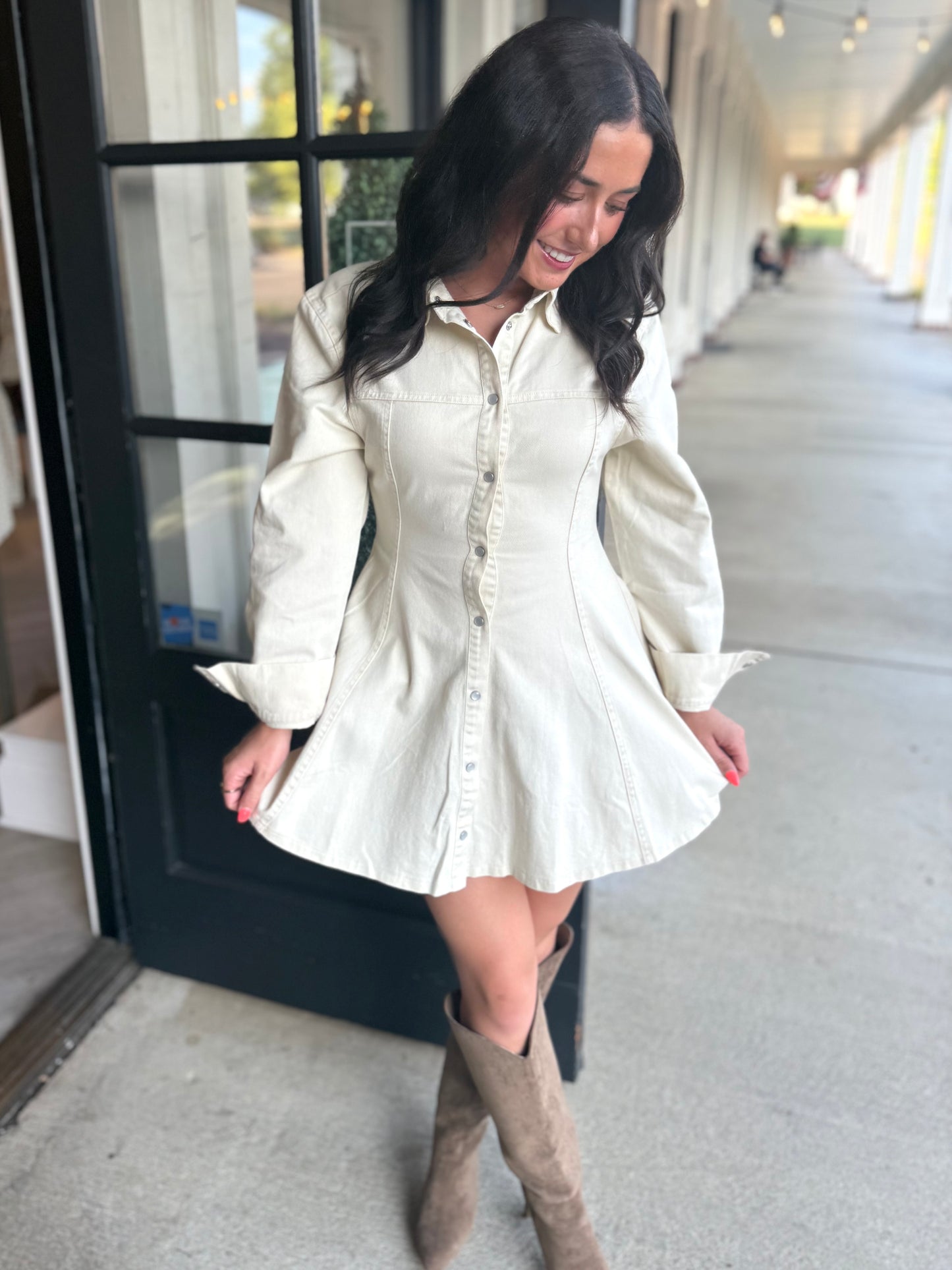 Natural Button Snap Mini