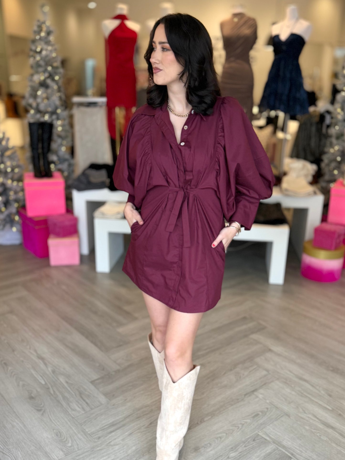 Statement Sleeve Mini Dress (3 colors)