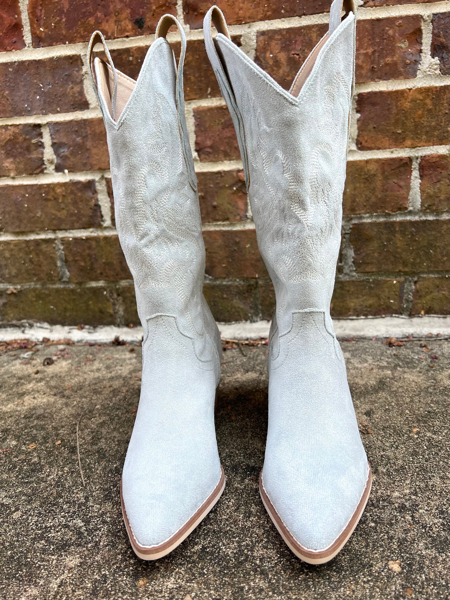 Light Dusty Blue Western Boot