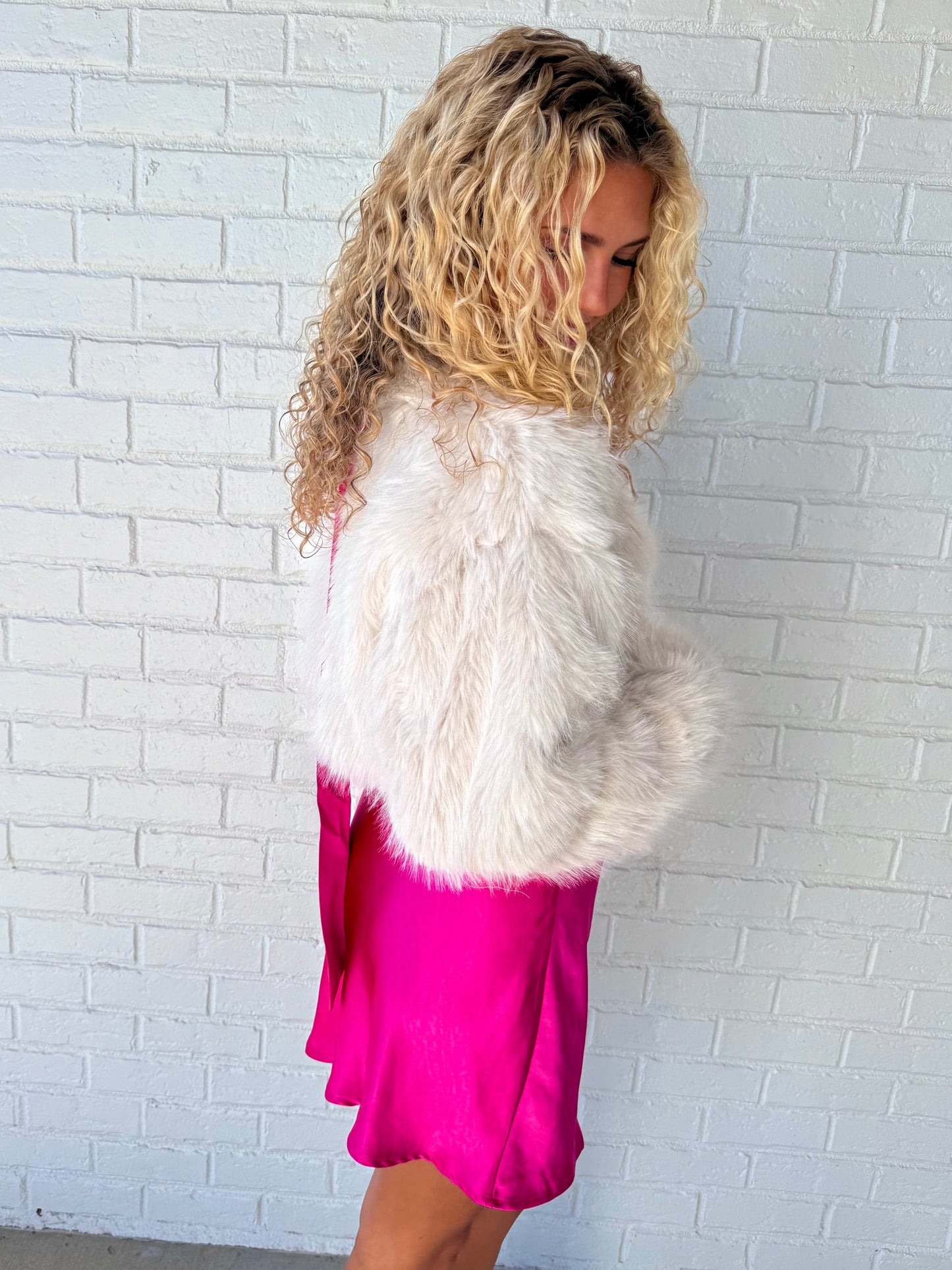 Fuzzy Baby Crop Jacket (4 colors)