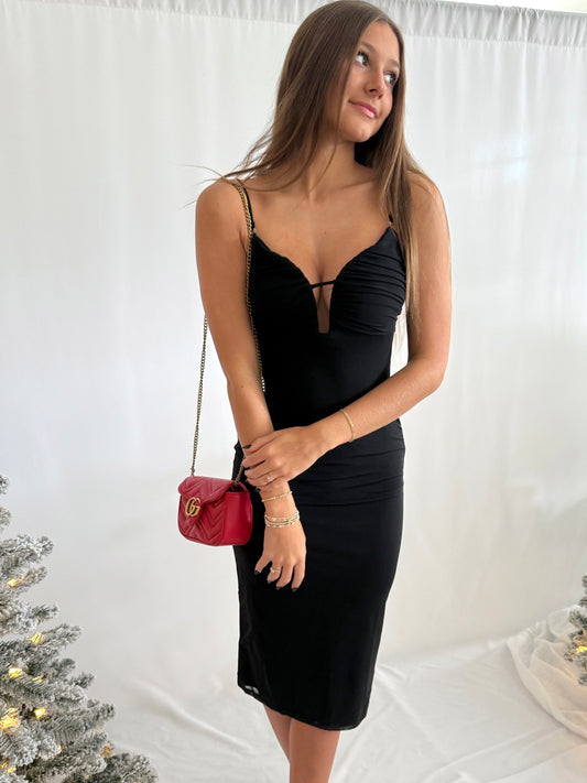 Black Bodycon Midi