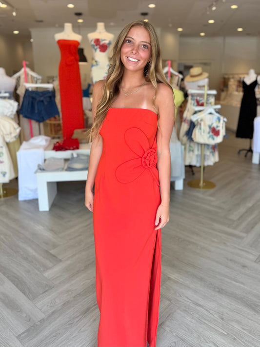Red/Orange Flower Patch Maxi