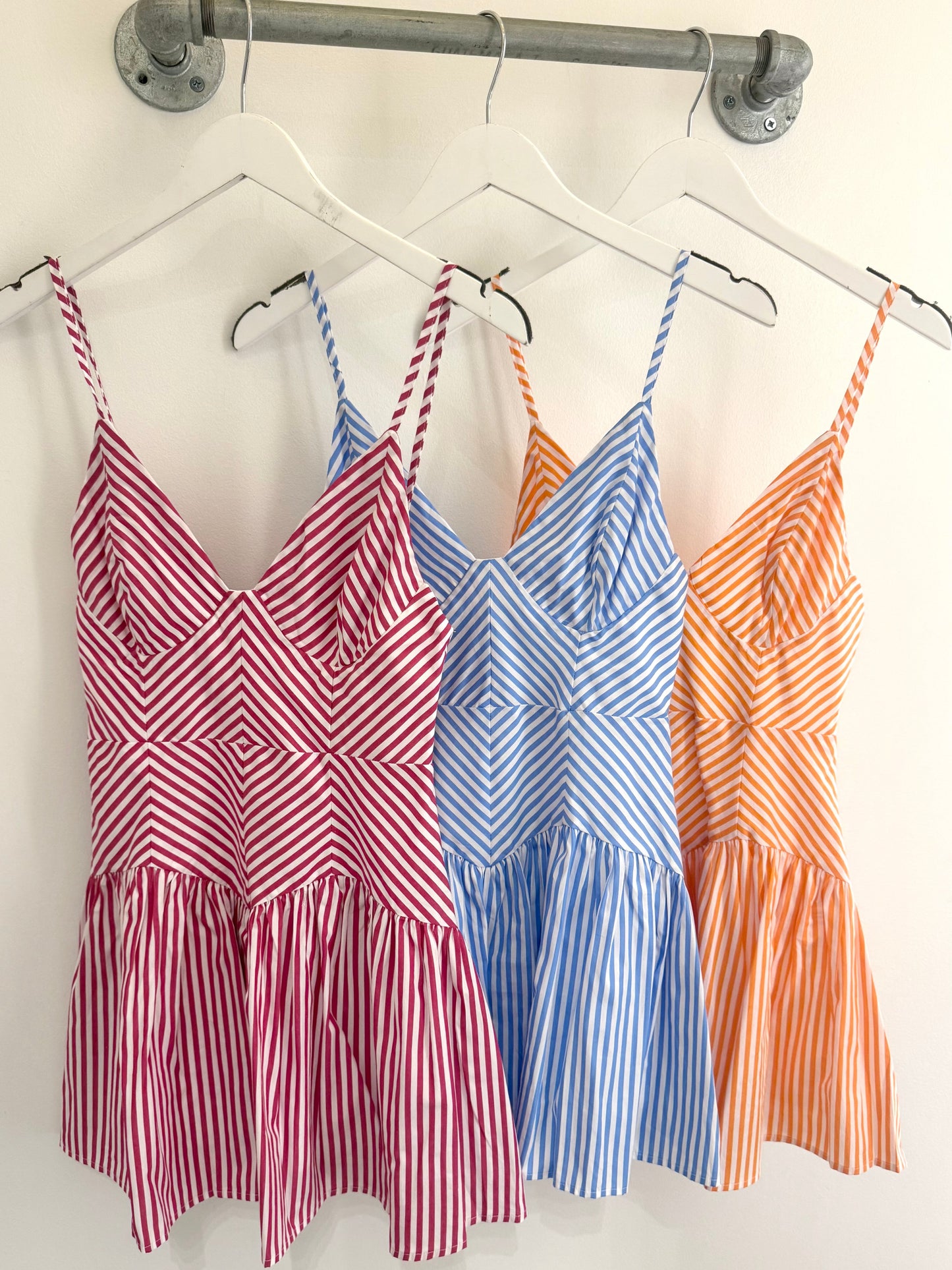 Sunny Escape Stripe Dress (3 colors)