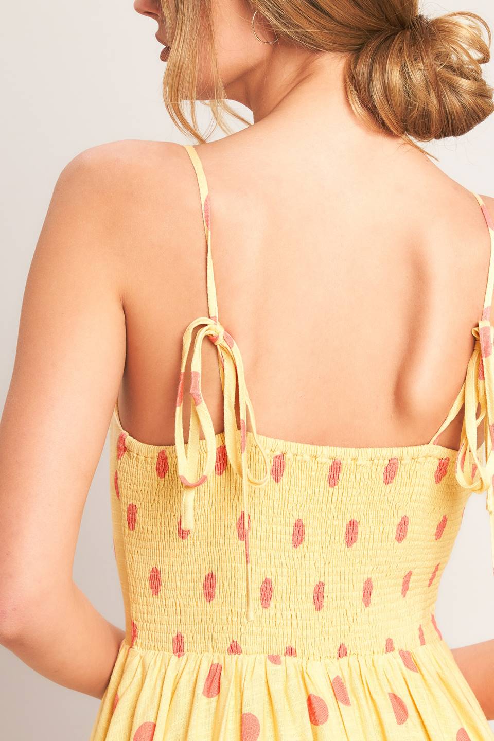Yellow/Orange Polka Dot Midi