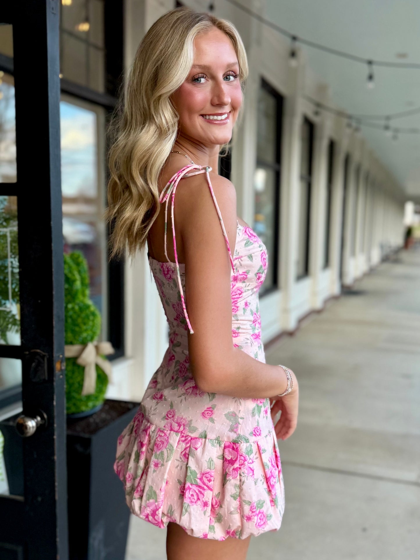 Pink Swiss Dot Garden Party Dress