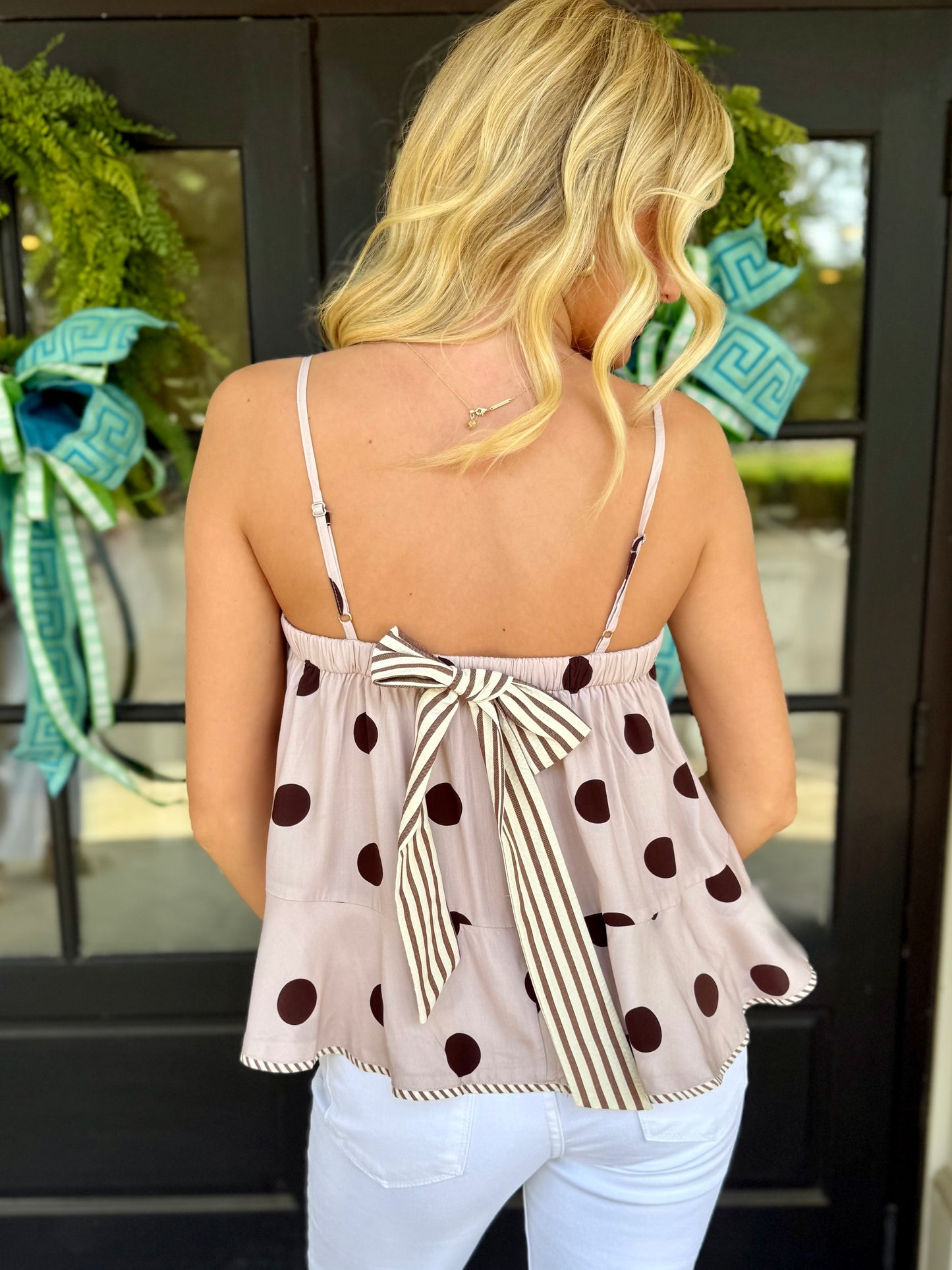 Polka Dot Bow Top (2 colors)