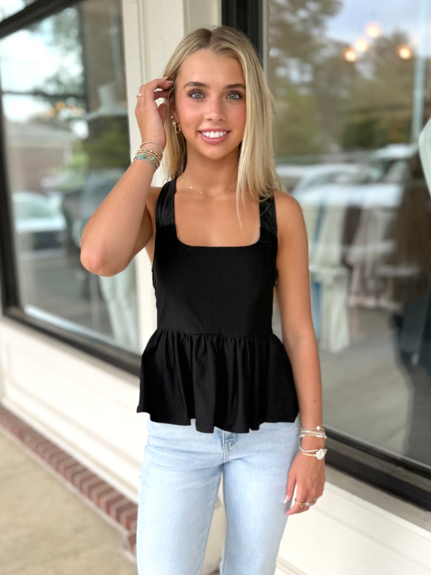 Racer Back Buckle Top (2 colors)