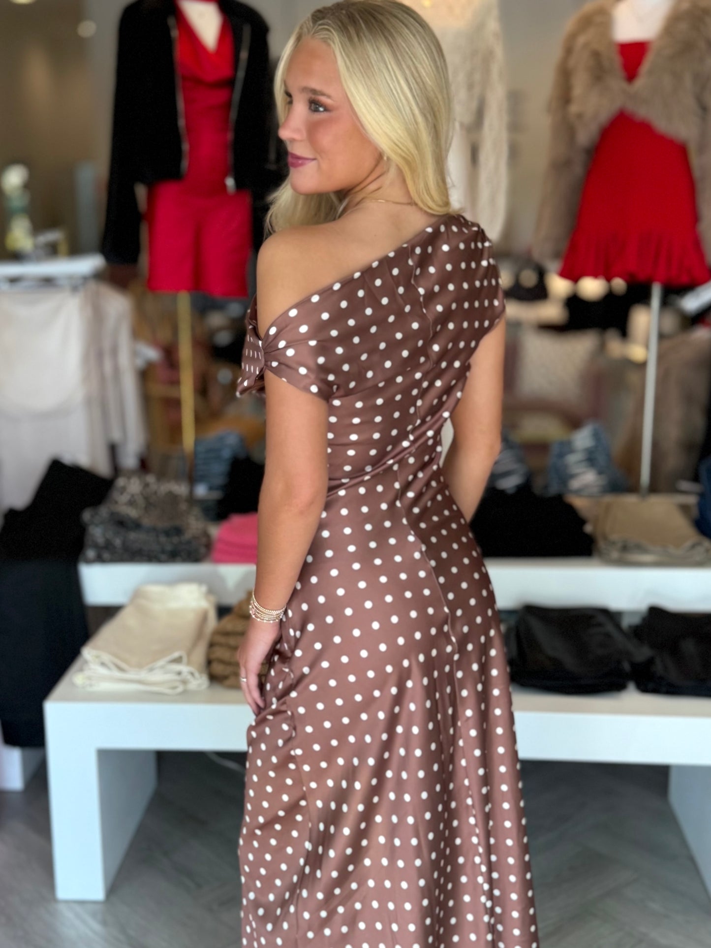 Chocolate Polka Dot Maxi