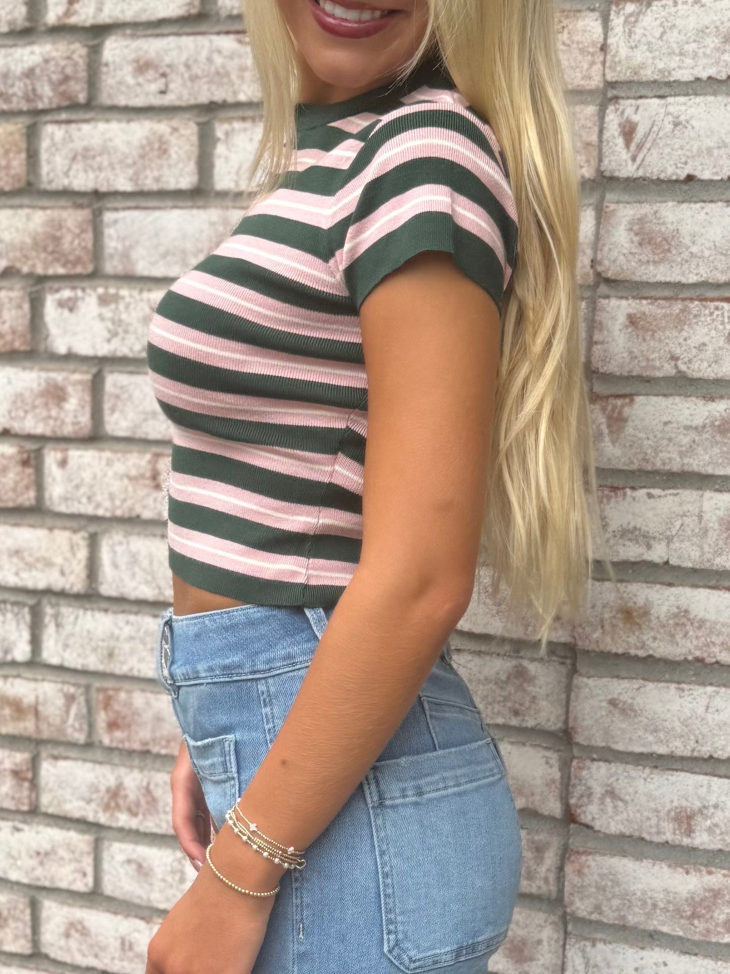 Multi Striped Baby Tee (2 colors)