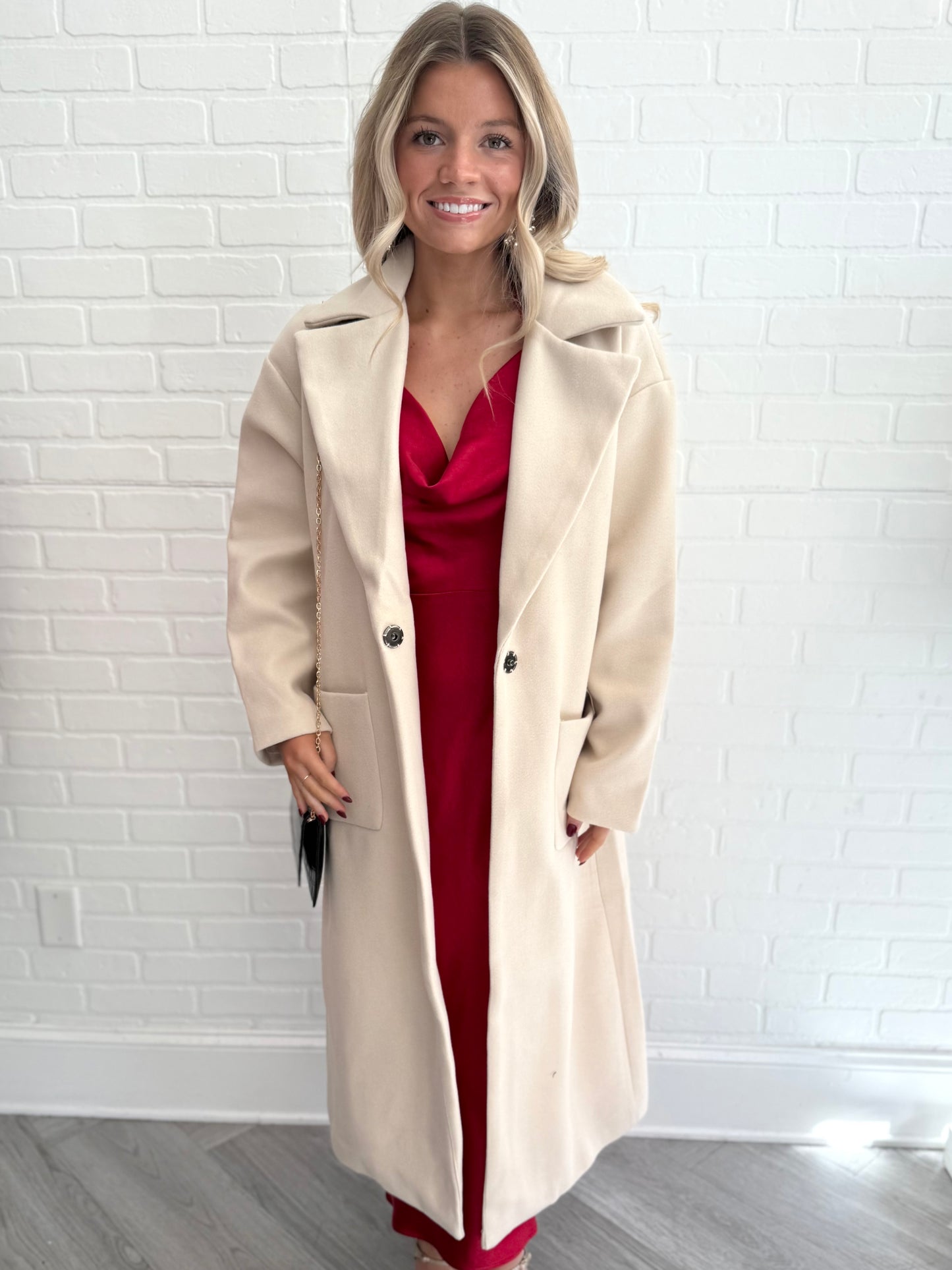 Oatmeal Long Line Coat