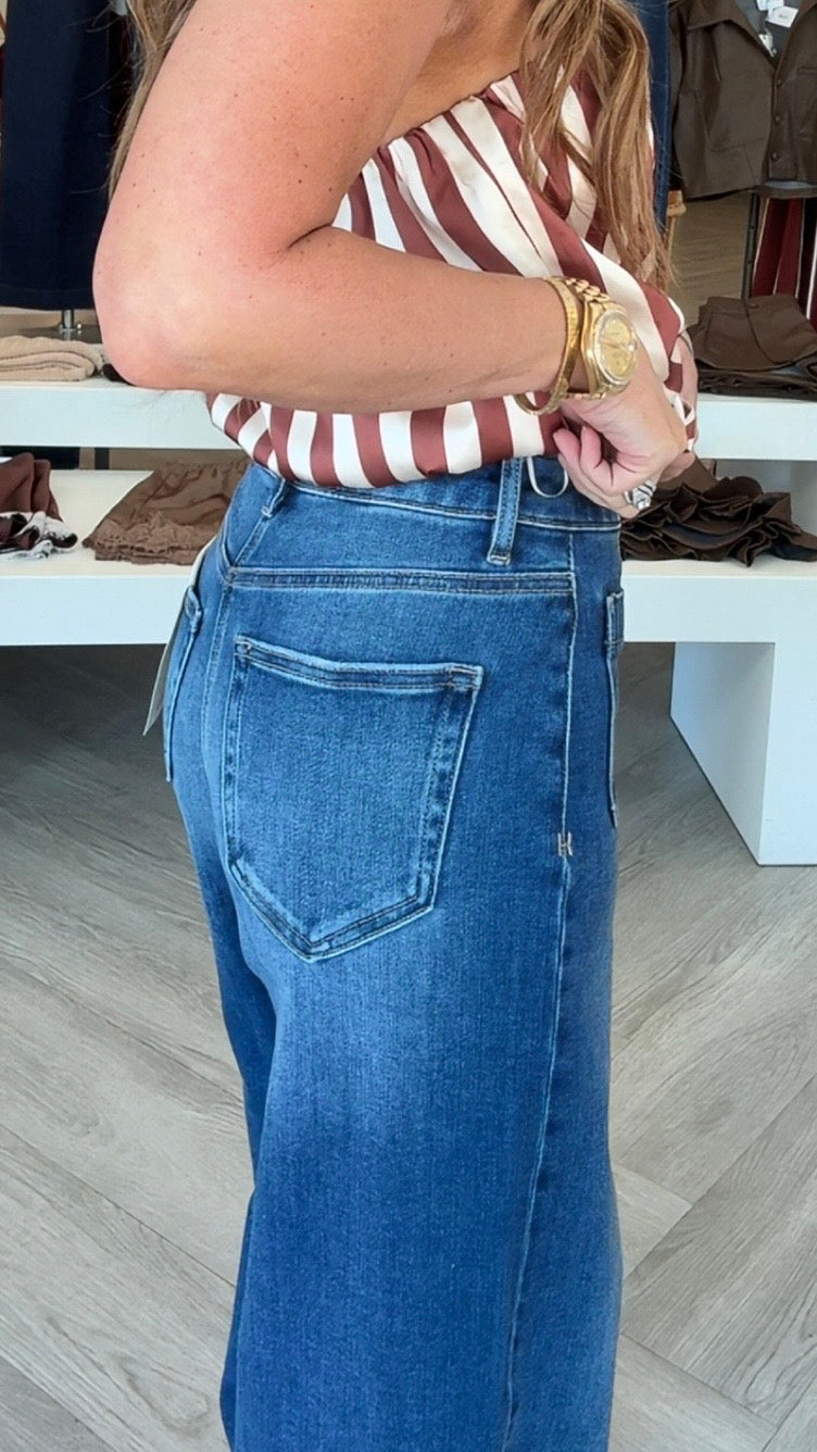 Dark Denim Wide Leg Jean