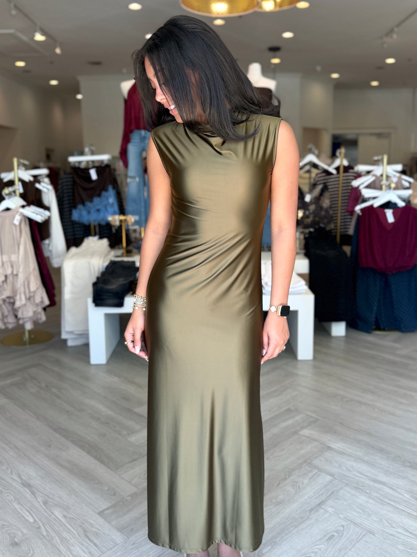 Draped Neckline Maxi (2 colors)
