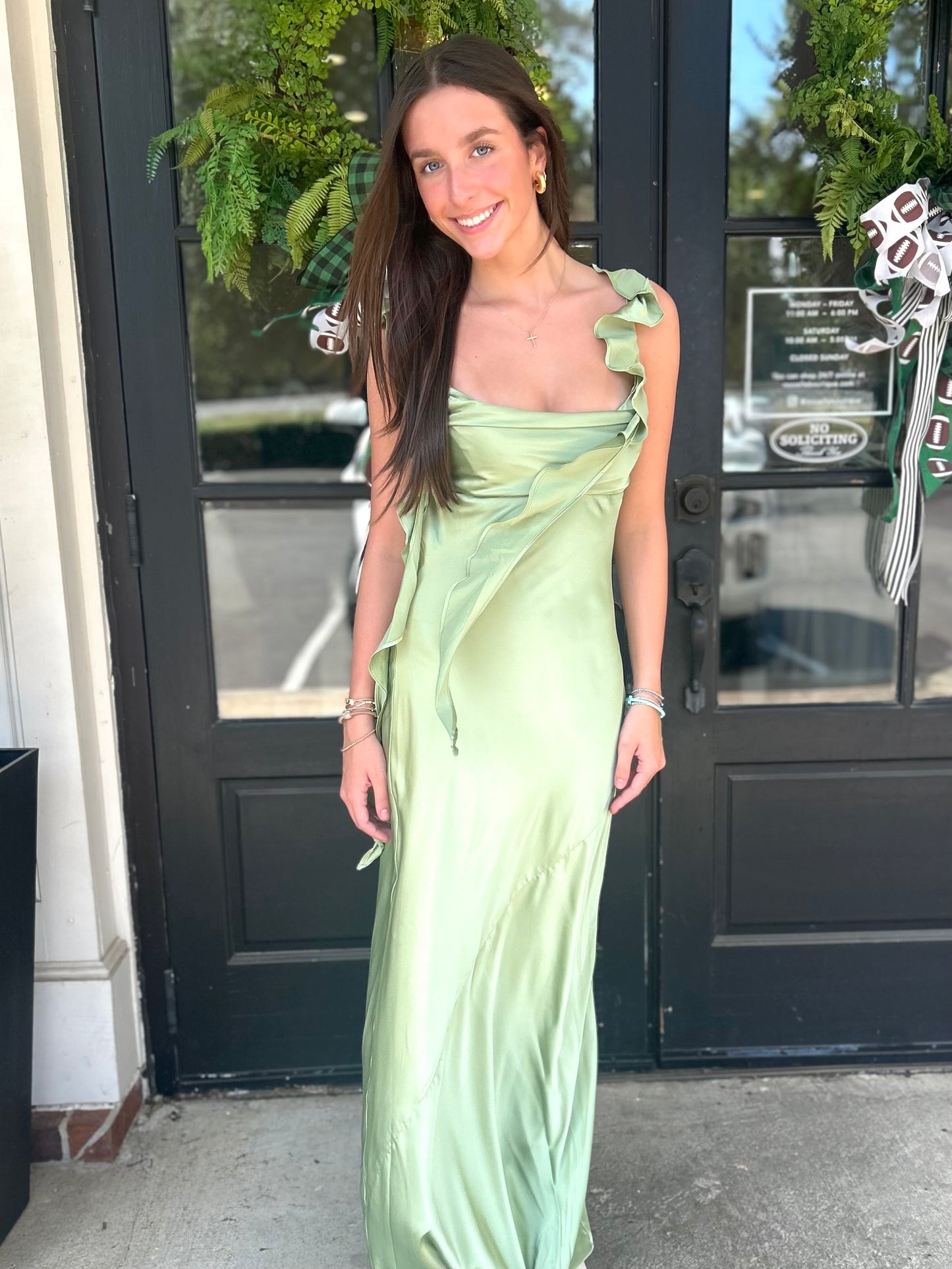 Basil Ribbon Strap Maxi
