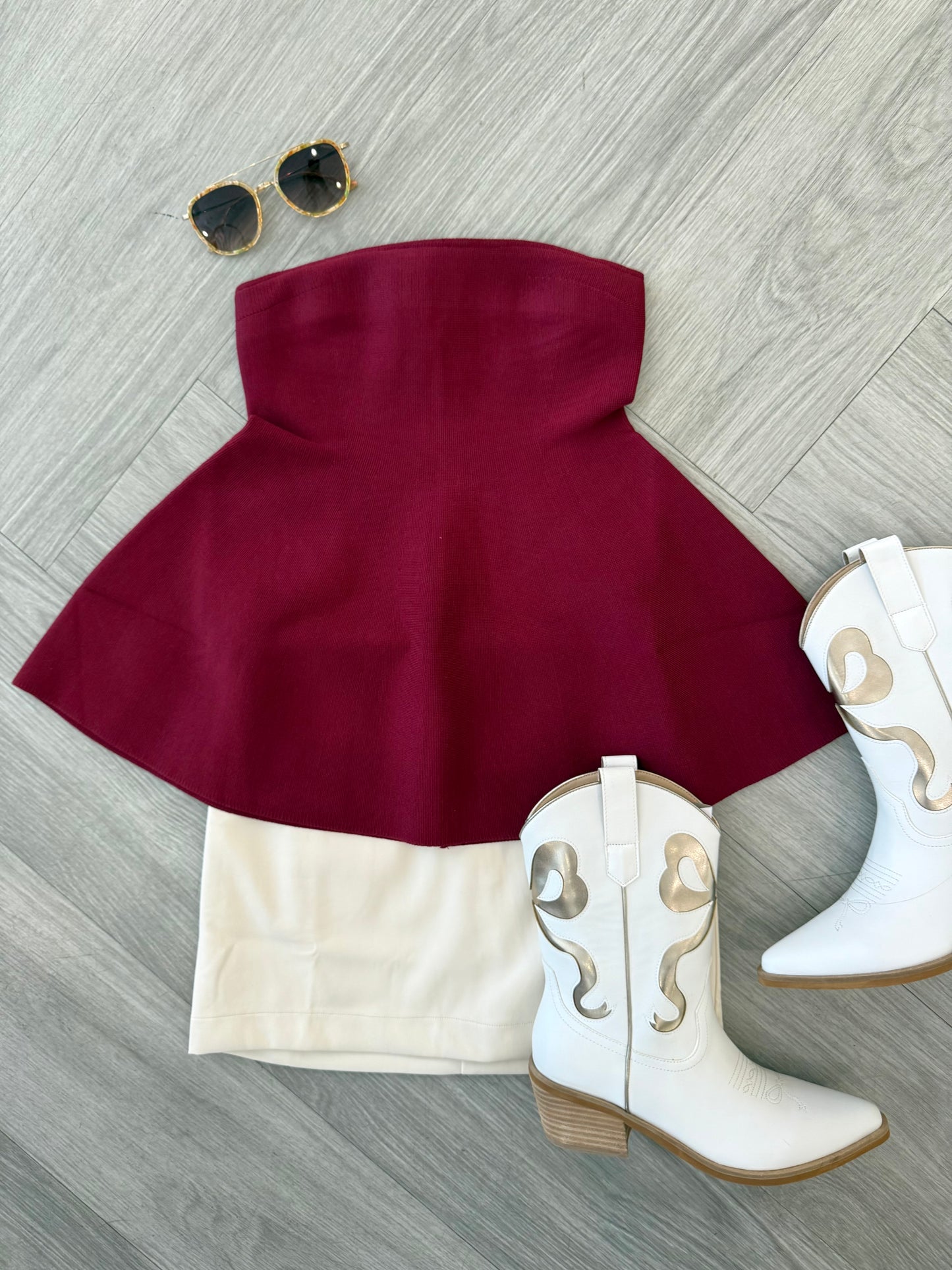 Strapless Flare Top (6 colors)