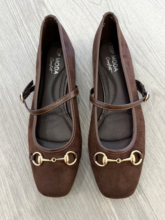 Brown Suede Flat