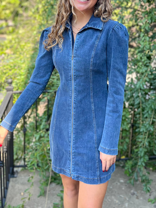 Denim L/S Mini Dress