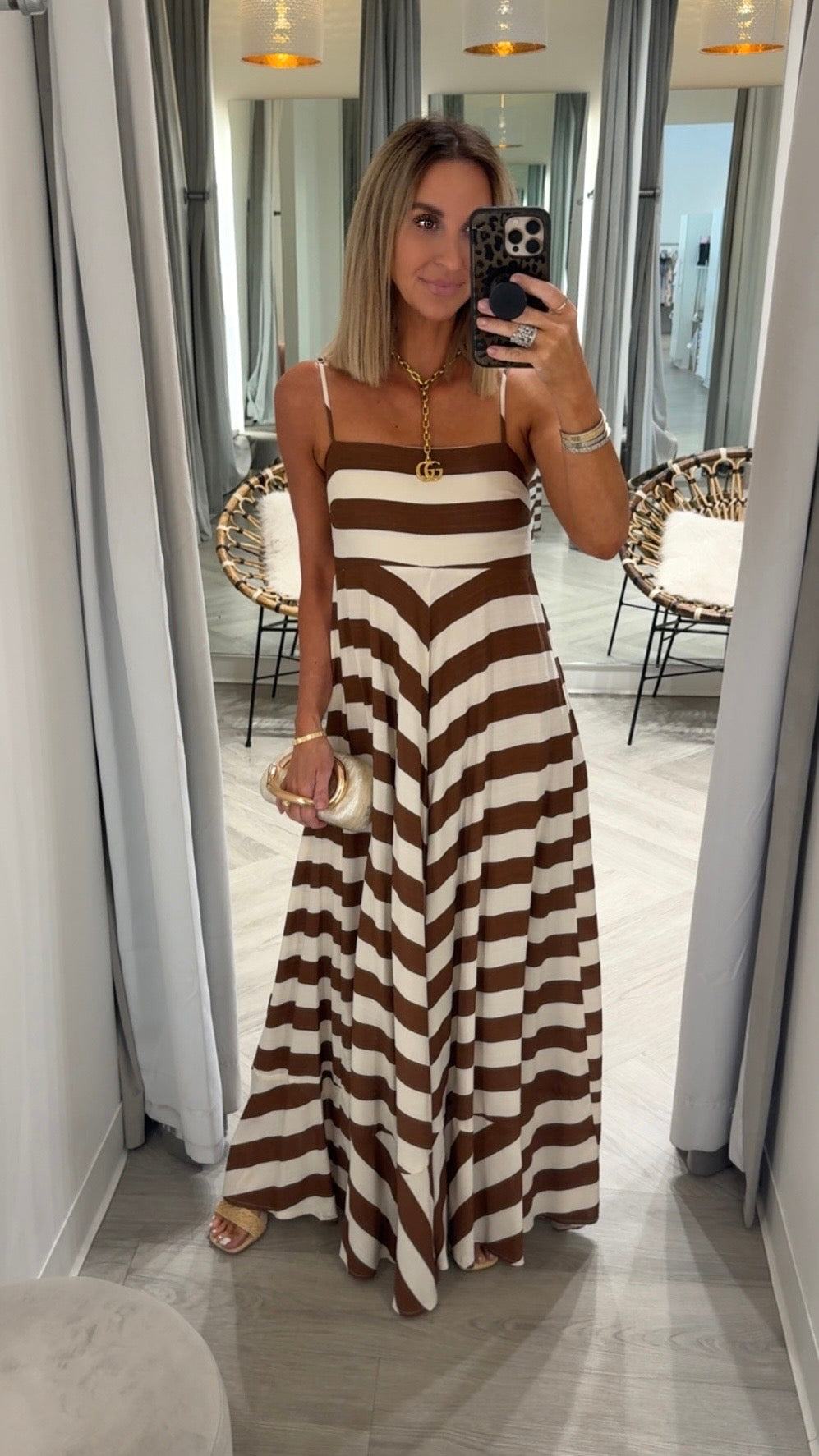 Brown Stripe Maxi