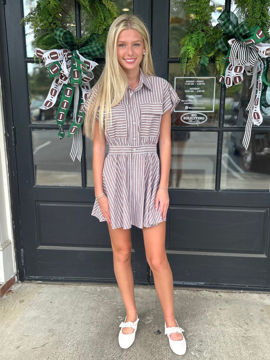 Boardwalk Stripe Mini Dress