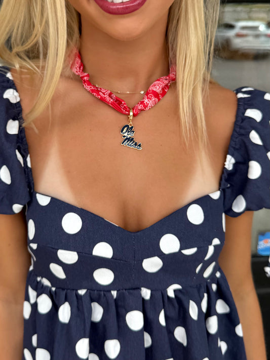 OLEMISS Bandana Scarf Necklace