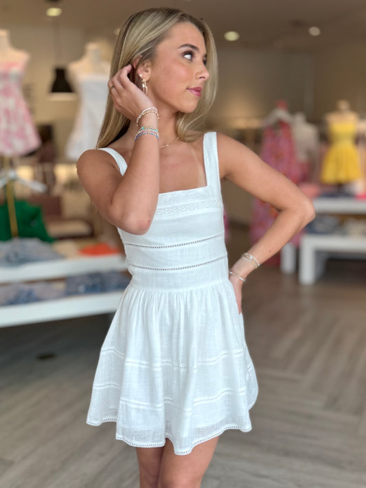 White Lace Trim Mini