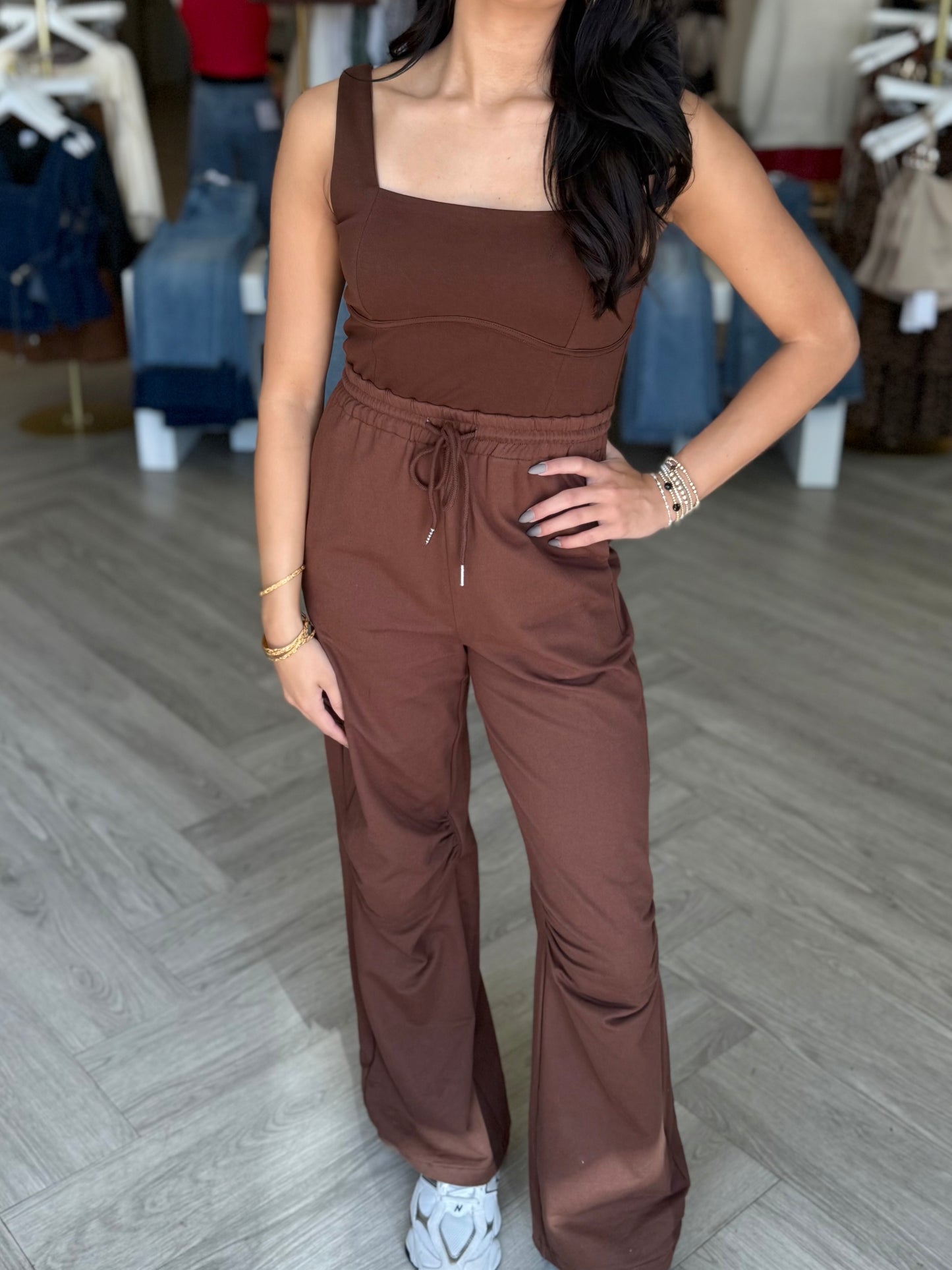 Espresso Knit Jumpsuit