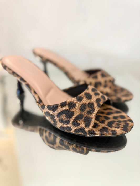 Leopard Kitten Heel