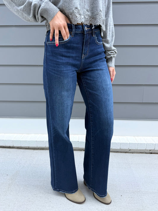 Flying High Rise Wide Leg Jean