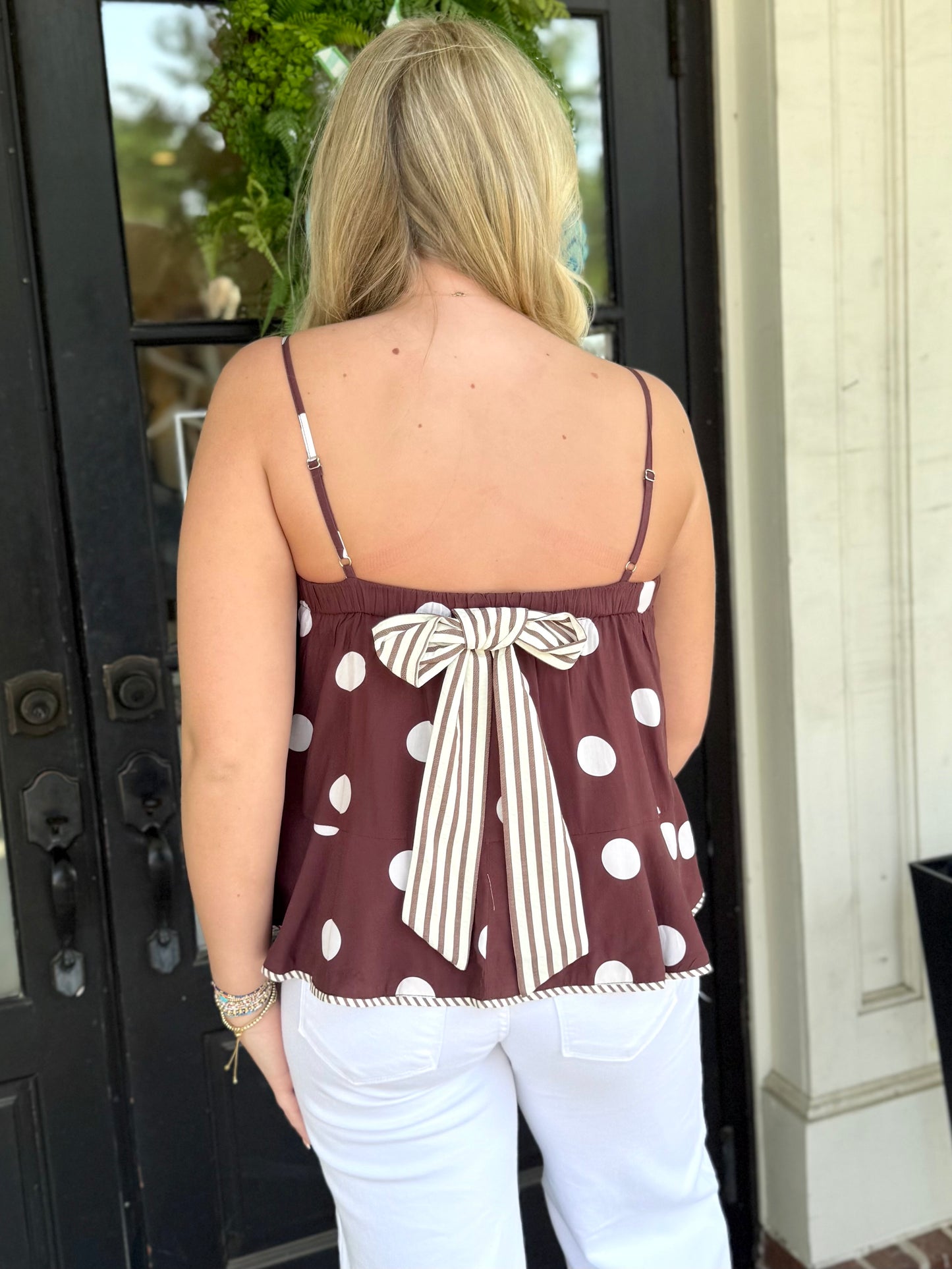 Polka Dot Bow Top (2 colors)